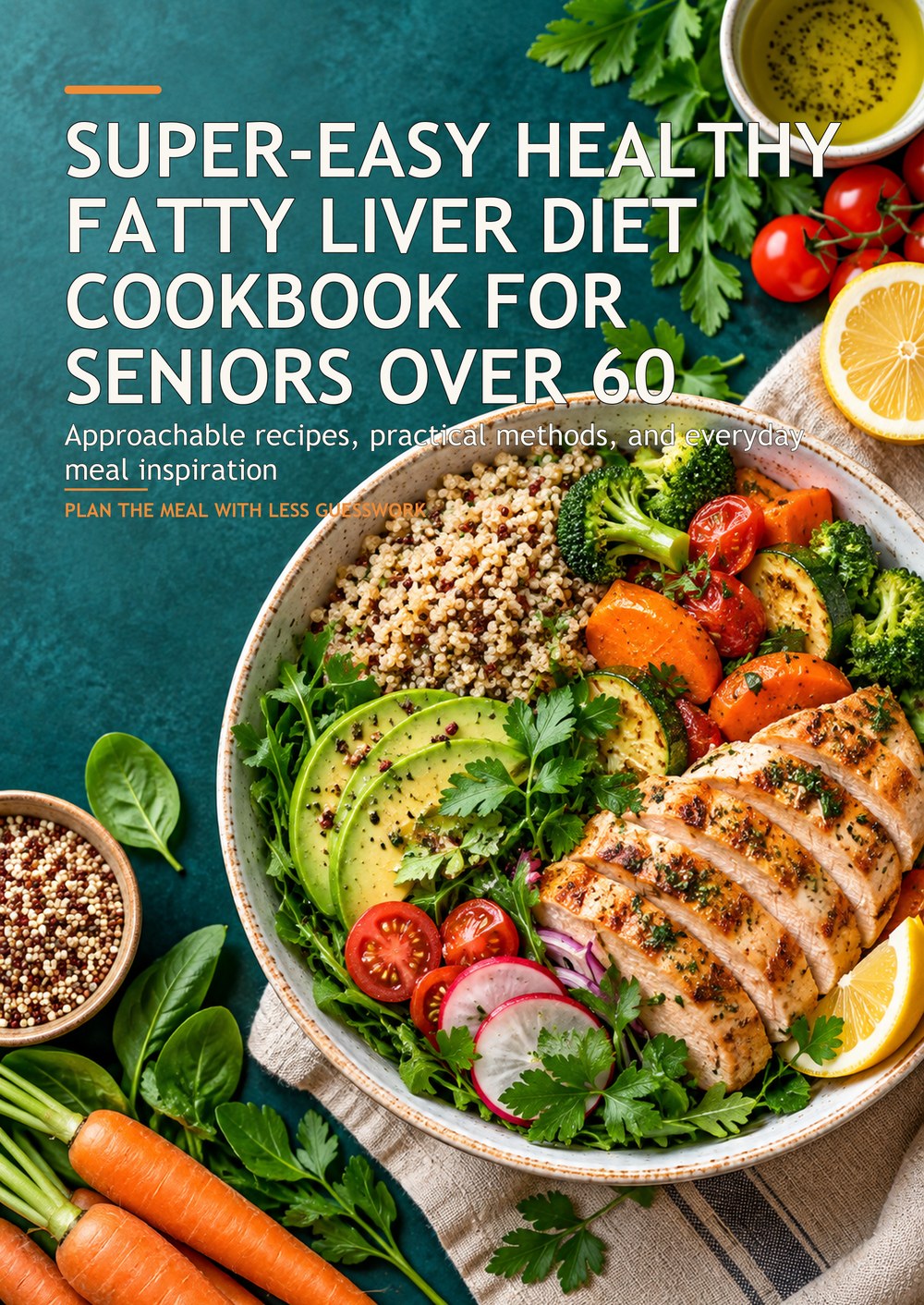 SUPER-EASY HEALTHY FATTY LIVER DIET COOKBOOK FOR SENIORS OVER 60 Approachable recipes, practical methods, and everyday meal inspiration PLAN THE MEAL WITH LESS GUESSWORK cover