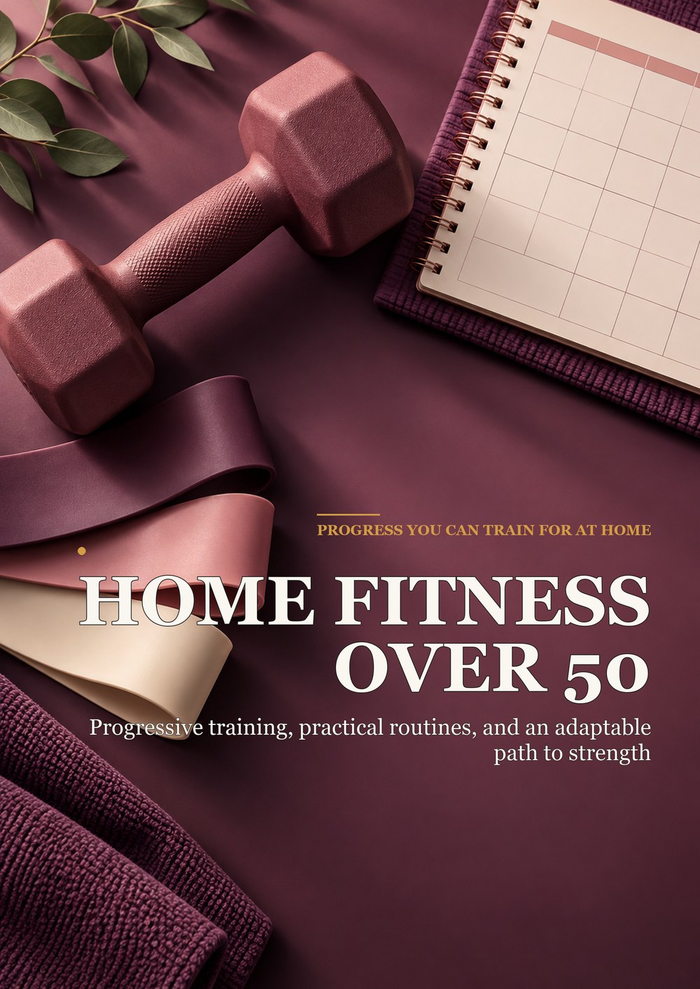 HOME FITNESS OVER 50 Progressive training, practical routines, and an adaptable path to strength PROGRESS YOU CAN TRAIN FOR AT HOME cover