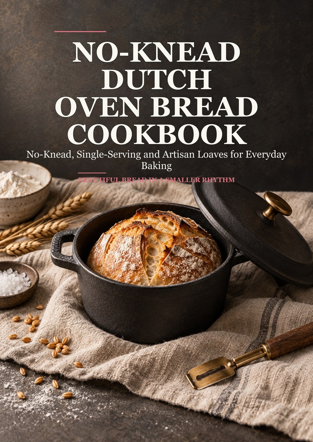 NO-KNEAD DUTCH OVEN BREAD COOKBOOK No-Knead, Single-Serving and Artisan Loaves for Everyday Baking BEAUTIFUL BREAD IN A SMALLER RHYTHM cover