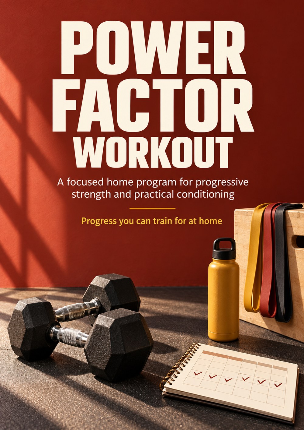 POWER FACTOR WORKOUT A focused home program for progressive strength and practical conditioning PROGRESS YOU CAN TRAIN FOR AT HOME cover