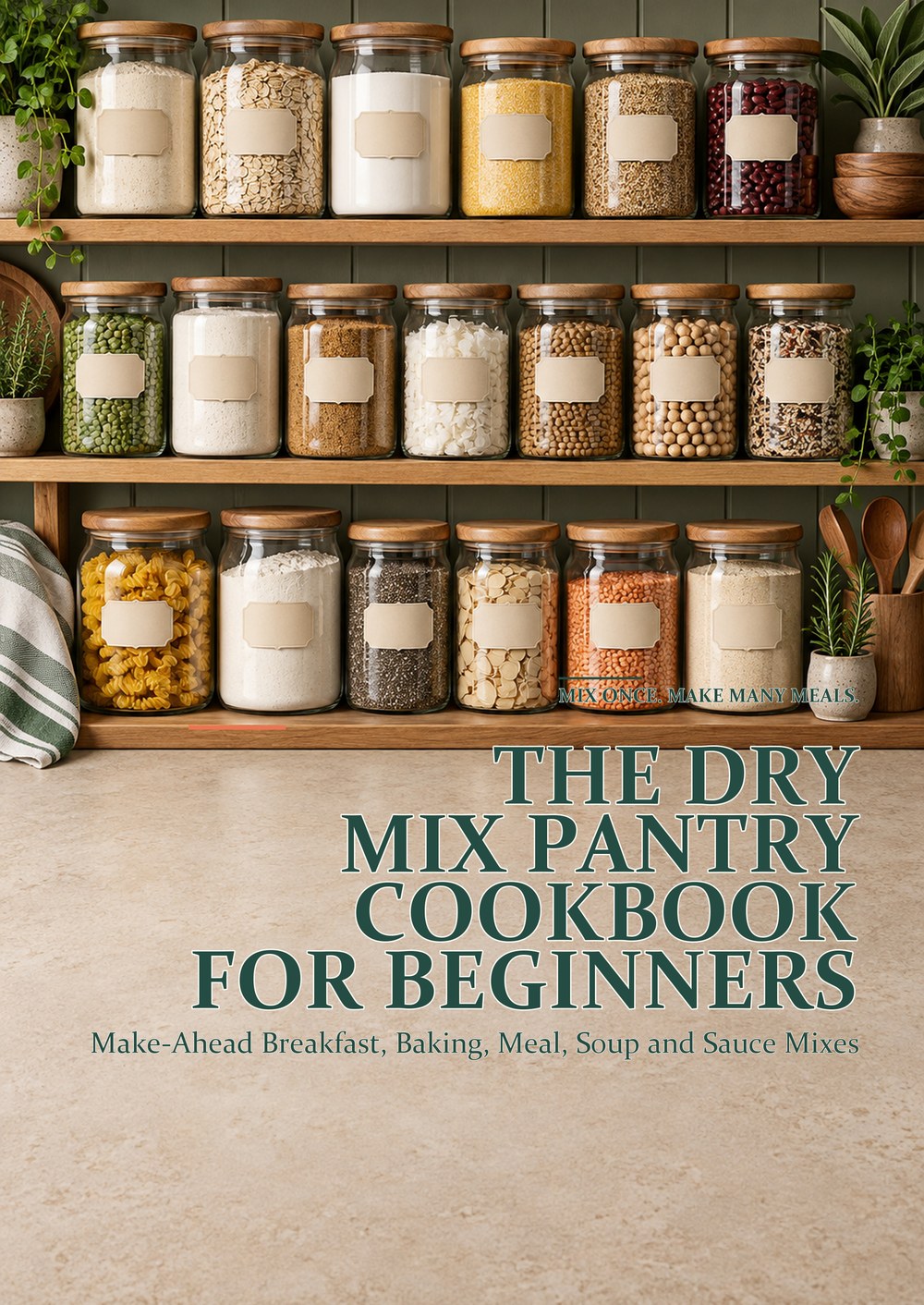 THE DRY MIX PANTRY COOKBOOK FOR BEGINNERS Make-Ahead Breakfast, Baking, Meal, Soup and Sauce Mixes MIX ONCE. MAKE MANY MEALS. cover