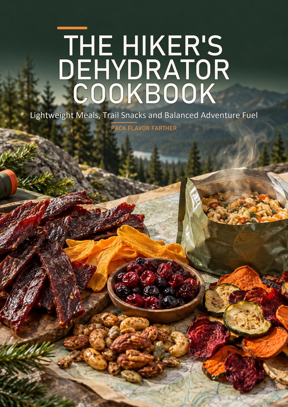 THE HIKER'S DEHYDRATOR COOKBOOK Lightweight Meals, Trail Snacks and Balanced Adventure Fuel PACK FLAVOR FARTHER cover