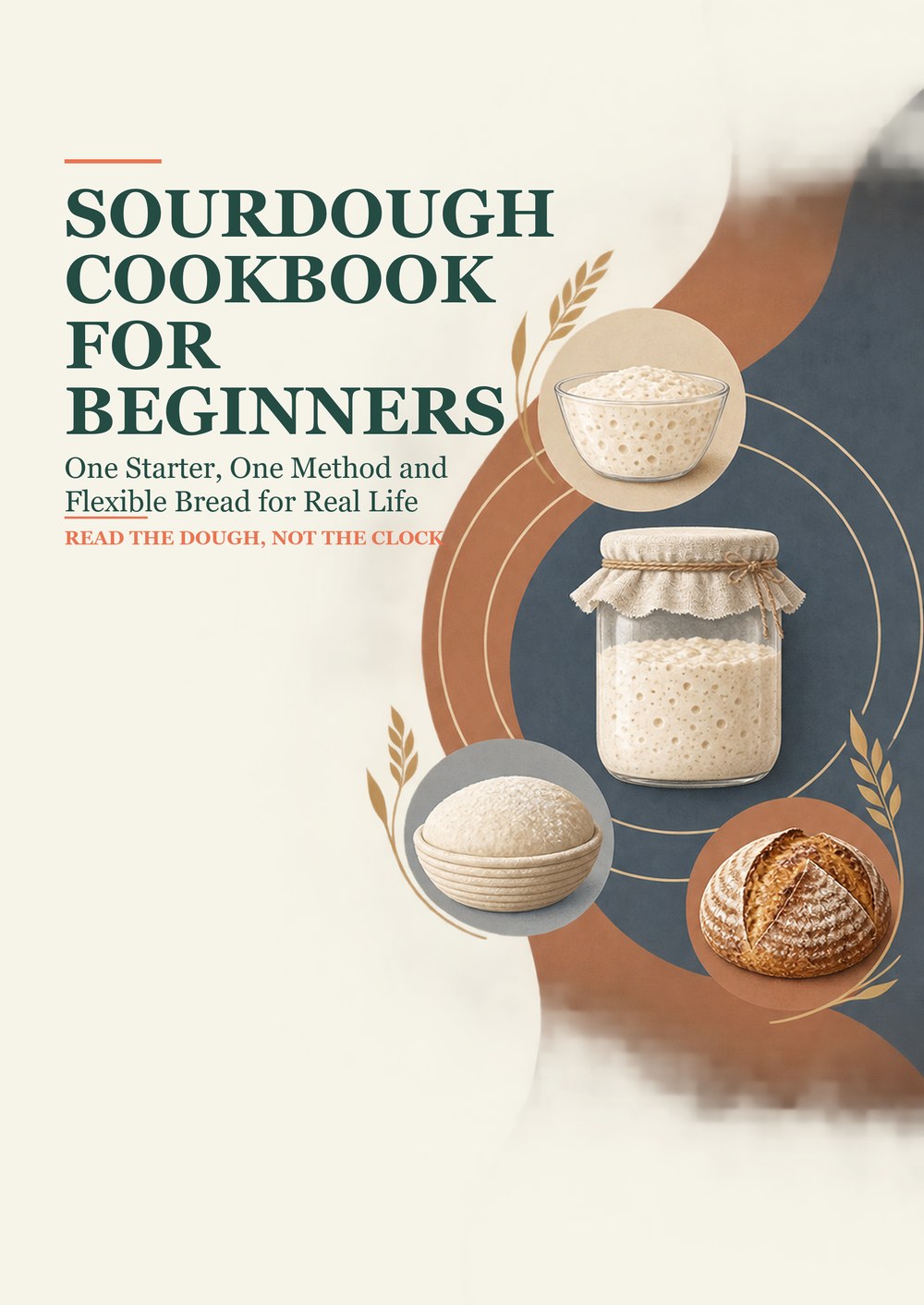 SOURDOUGH COOKBOOK FOR BEGINNERS One Starter, One Method and Flexible Bread for Real Life READ THE DOUGH, NOT THE CLOCK cover