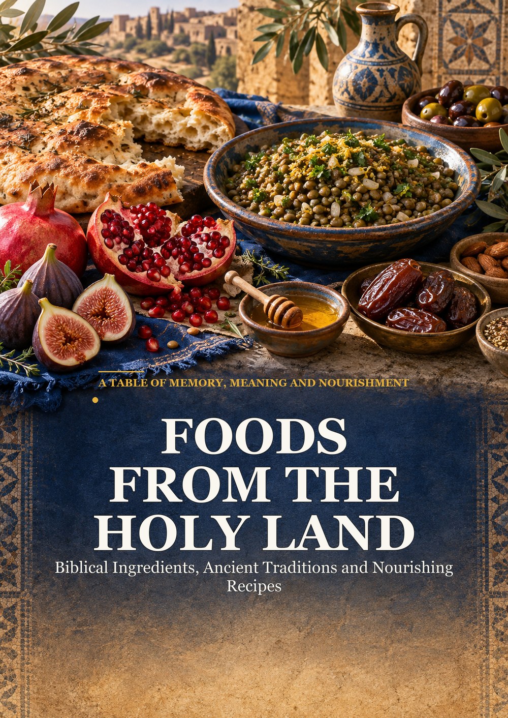FOODS FROM THE HOLY LAND Biblical Ingredients, Ancient Traditions and Nourishing Recipes A TABLE OF MEMORY, MEANING AND NOURISHMENT cover