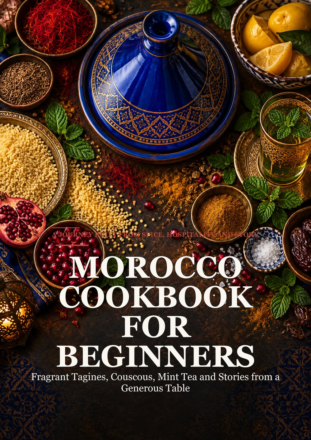 MOROCCO COOKBOOK FOR BEGINNERS Fragrant Tagines, Couscous, Mint Tea and Stories from a Generous Table A JOURNEY BUILT FROM SPICE, HOSPITALITY AND STORY cover