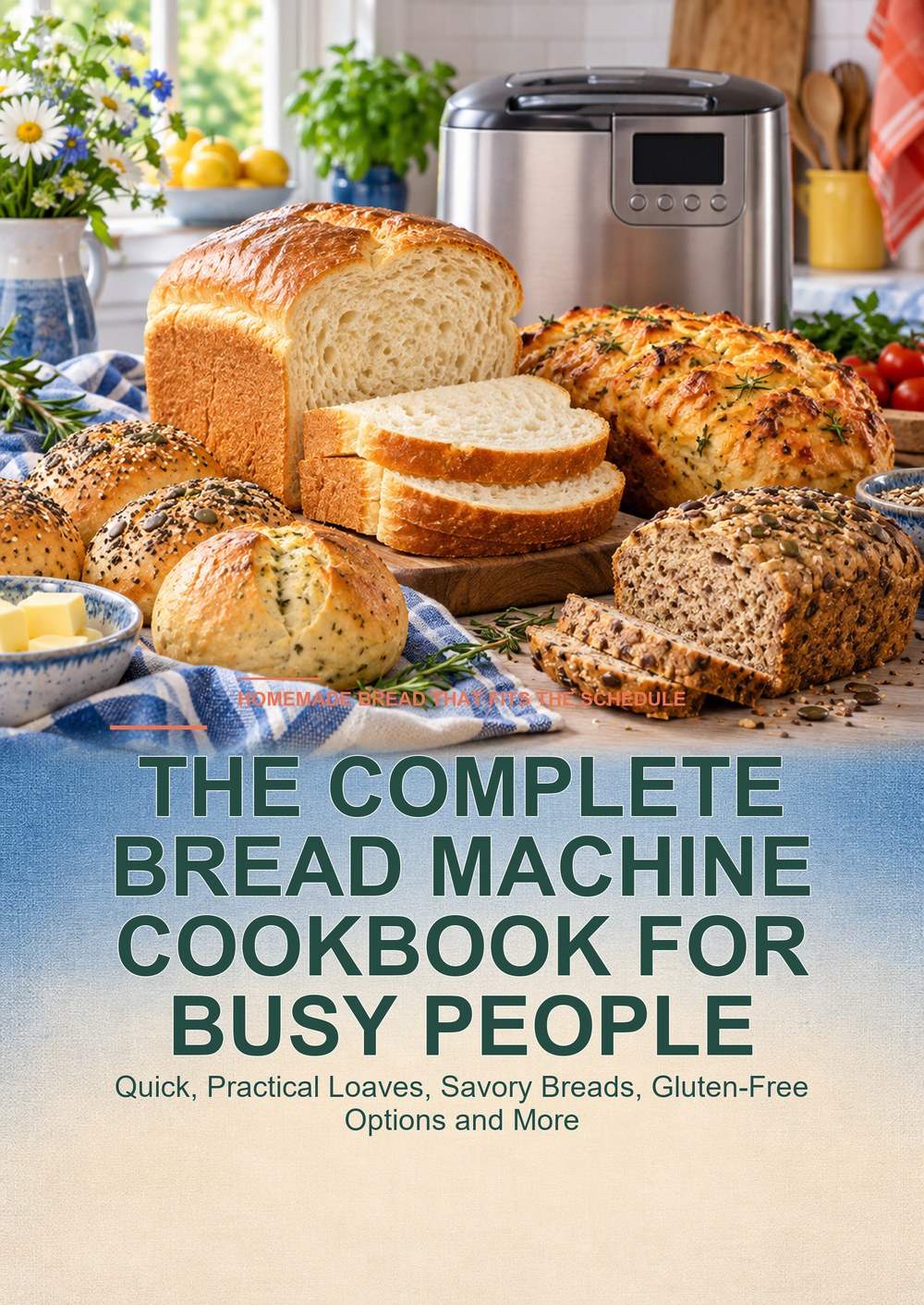 THE COMPLETE BREAD MACHINE COOKBOOK FOR BUSY PEOPLE Quick, Practical Loaves, Savory Breads, Gluten-Free Options and More HOMEMADE BREAD THAT FITS THE SCHEDULE cover