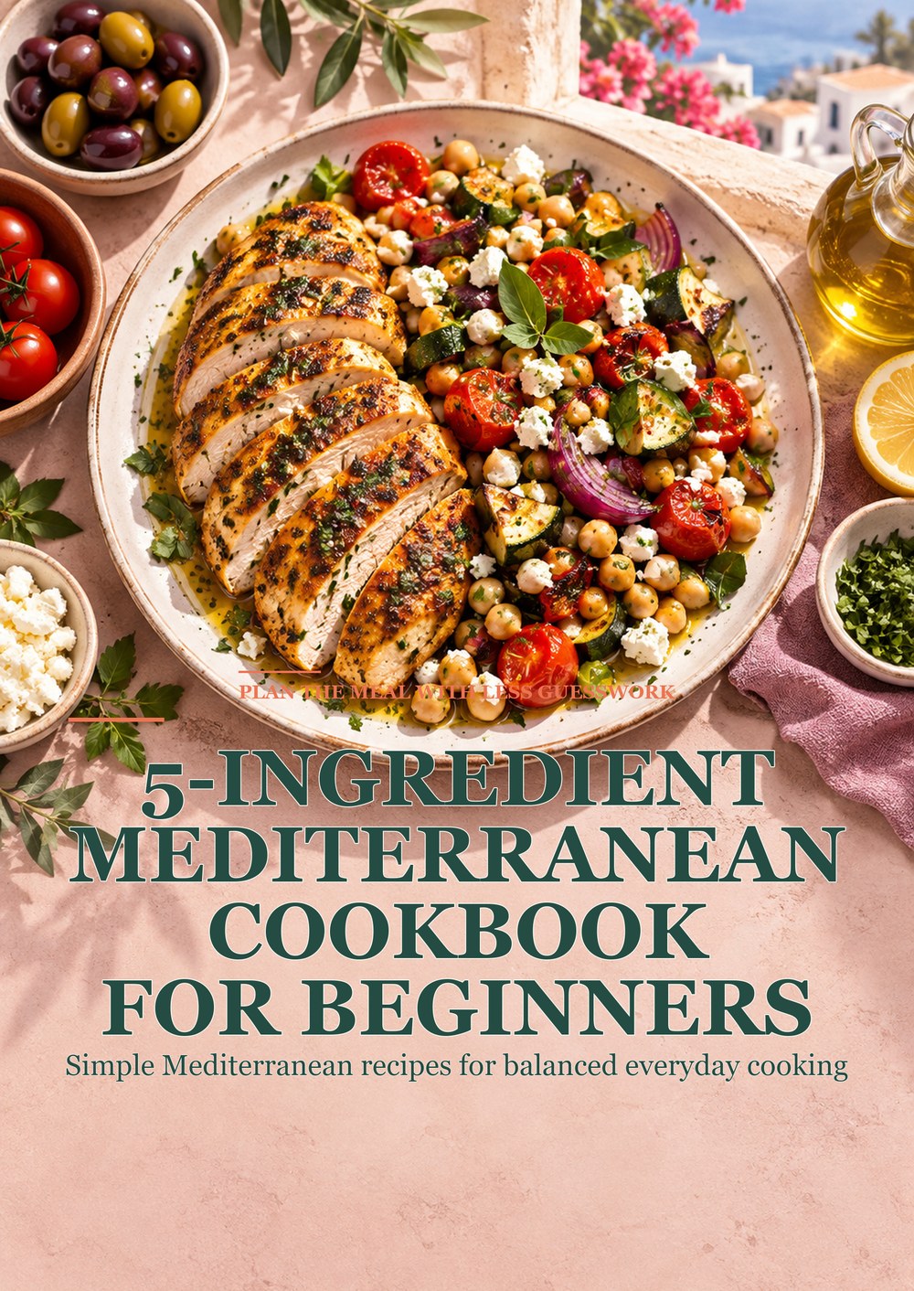 5-INGREDIENT MEDITERRANEAN COOKBOOK FOR BEGINNERS Simple Mediterranean recipes for balanced everyday cooking PLAN THE MEAL WITH LESS GUESSWORK cover