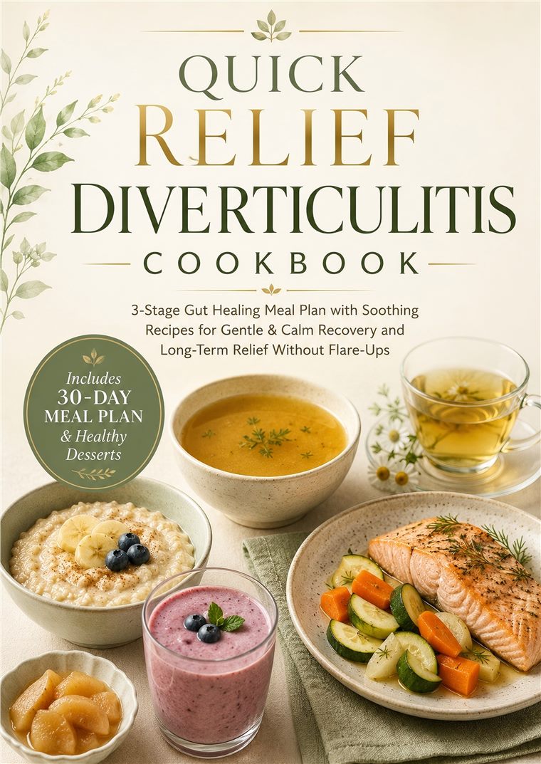 Quick Relief Diverticulitis Cookbook cover