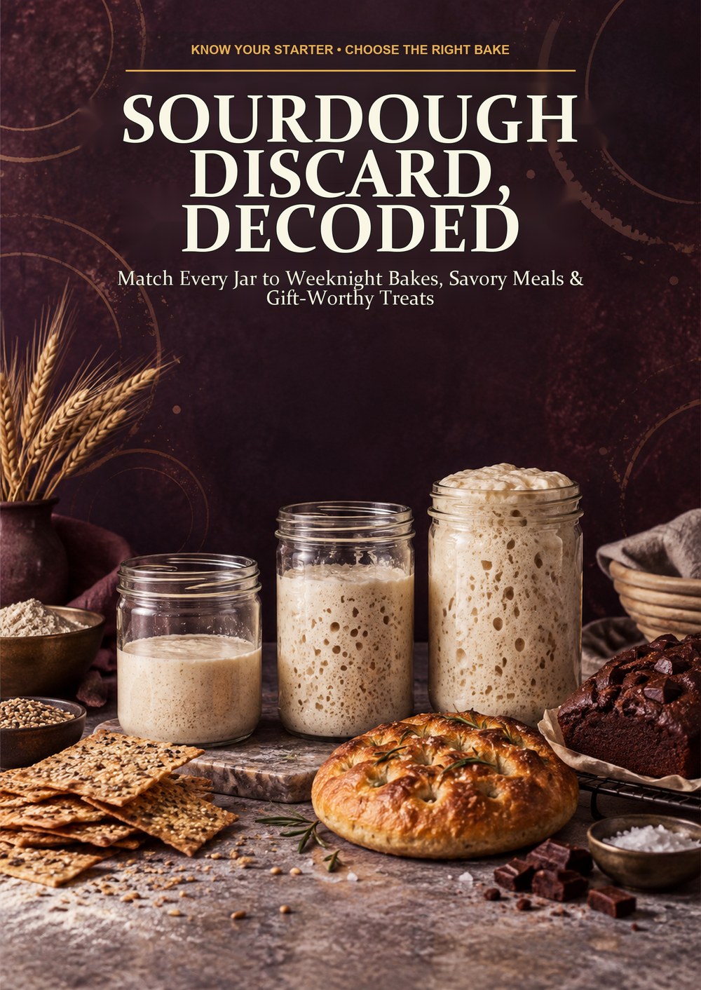 SOURDOUGH DISCARD, DECODED Match Every Jar to Weeknight Bakes, Savory Meals & Gift-Worthy Treats KNOW YOUR STARTER • CHOOSE THE RIGHT BAKE cover