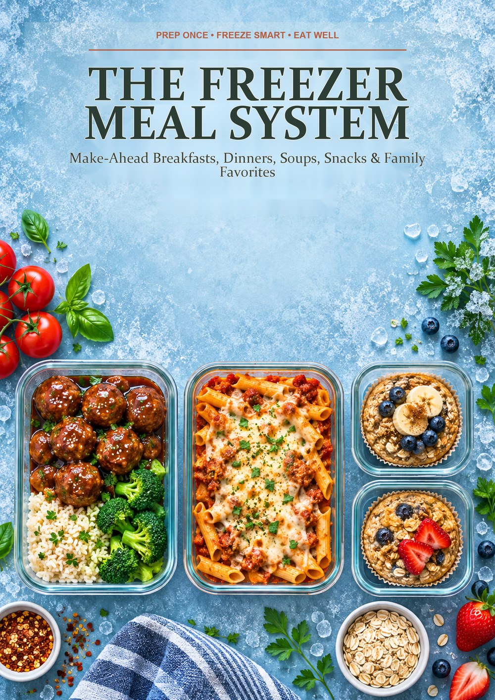 THE FREEZER MEAL SYSTEM Make-Ahead Breakfasts, Dinners, Soups, Snacks & Family Favorites PREP ONCE • FREEZE SMART • EAT WELL cover