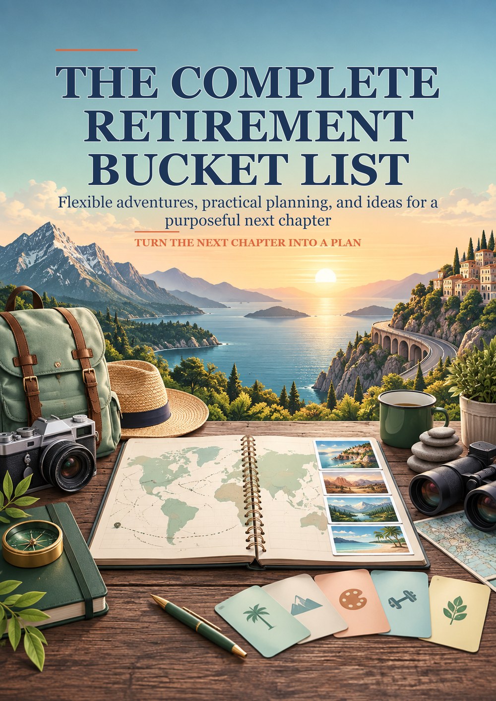 THE COMPLETE RETIREMENT BUCKET LIST Flexible adventures, practical planning, and ideas for a purposeful next chapter TURN THE NEXT CHAPTER INTO A PLAN cover