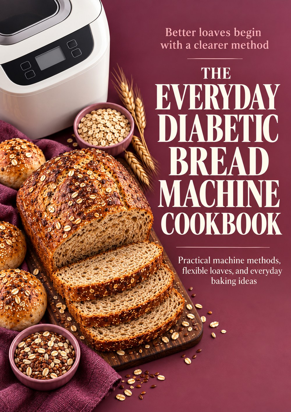 THE EVERYDAY DIABETIC BREAD MACHINE COOKBOOK Practical machine methods, flexible loaves, and everyday baking ideas BETTER LOAVES BEGIN WITH A CLEARER METHOD cover
