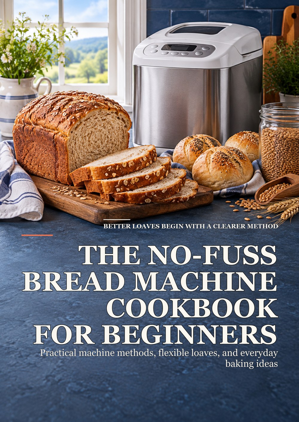 THE NO-FUSS BREAD MACHINE COOKBOOK FOR BEGINNERS Practical machine methods, flexible loaves, and everyday baking ideas BETTER LOAVES BEGIN WITH A CLEARER METHOD cover