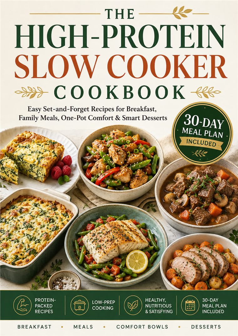 The High-Protein Slow Cooker Cookbook cover