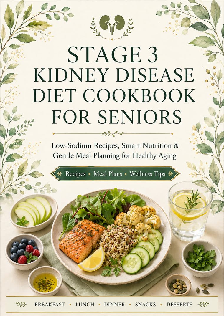 Stage 3 Kidney Disease Diet Cookbook for Seniors cover
