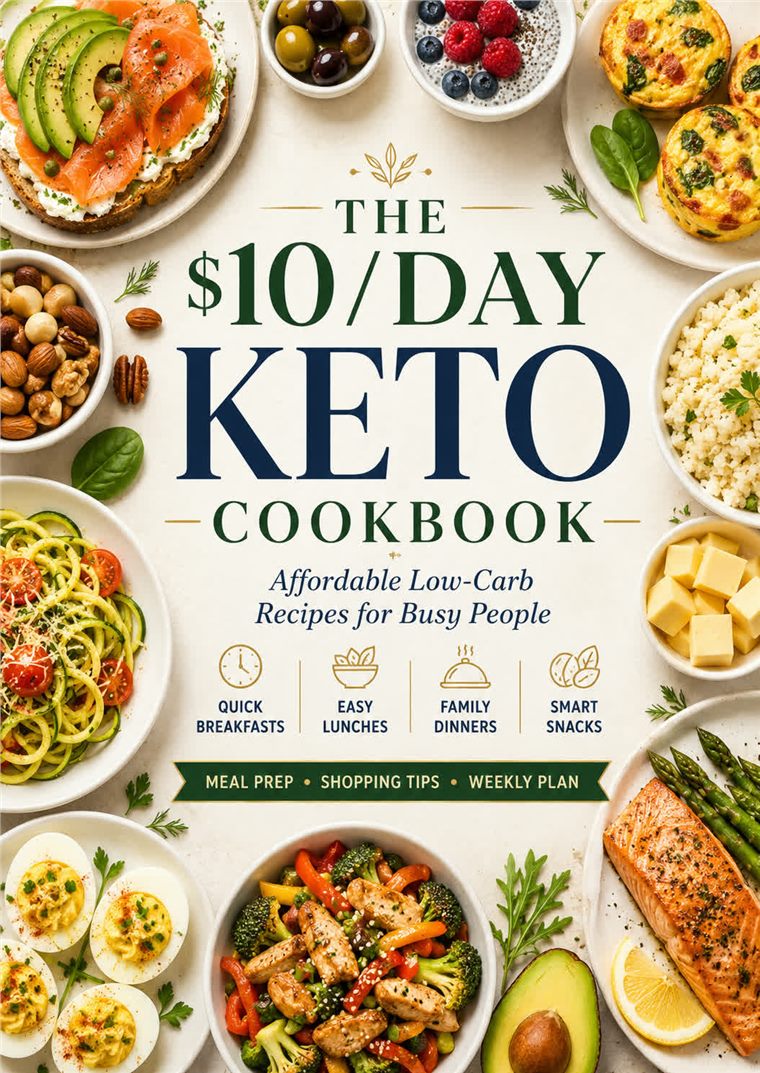 $10/Day Keto Cookbook cover