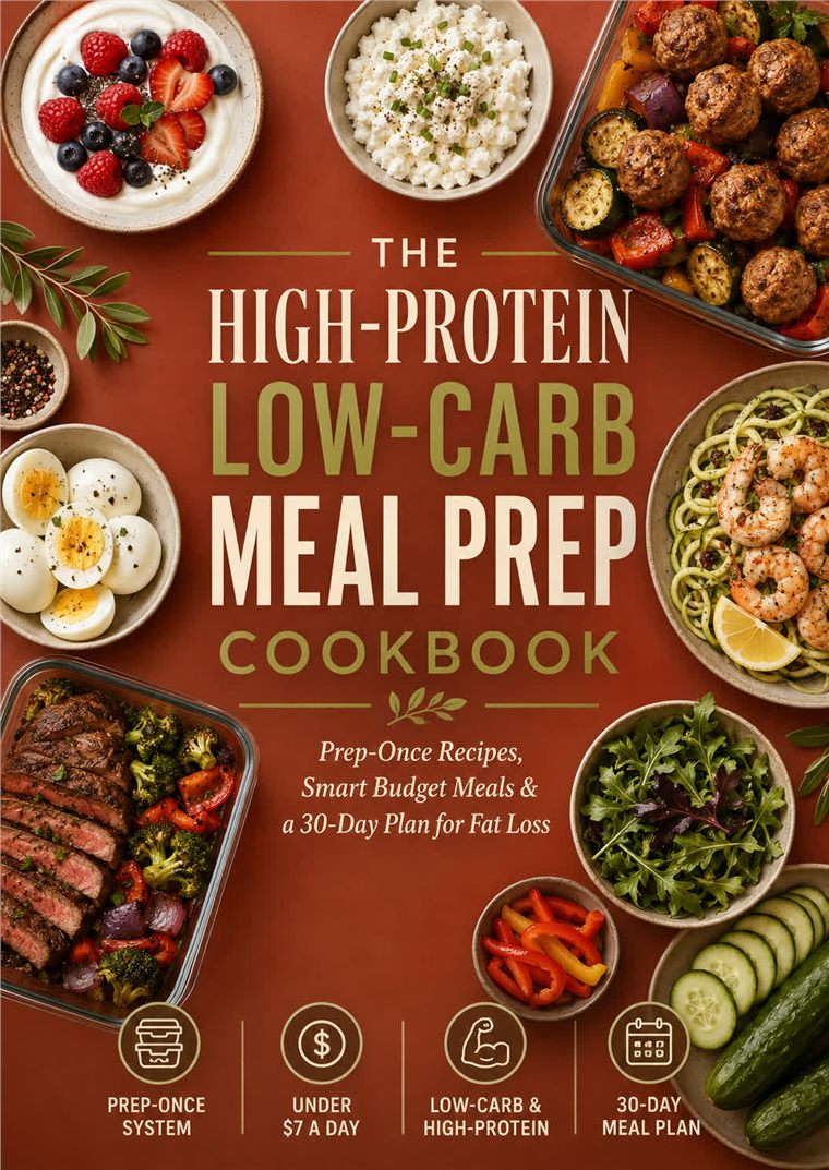 The High-Protein Low-Carb Meal Prep Cookbook cover