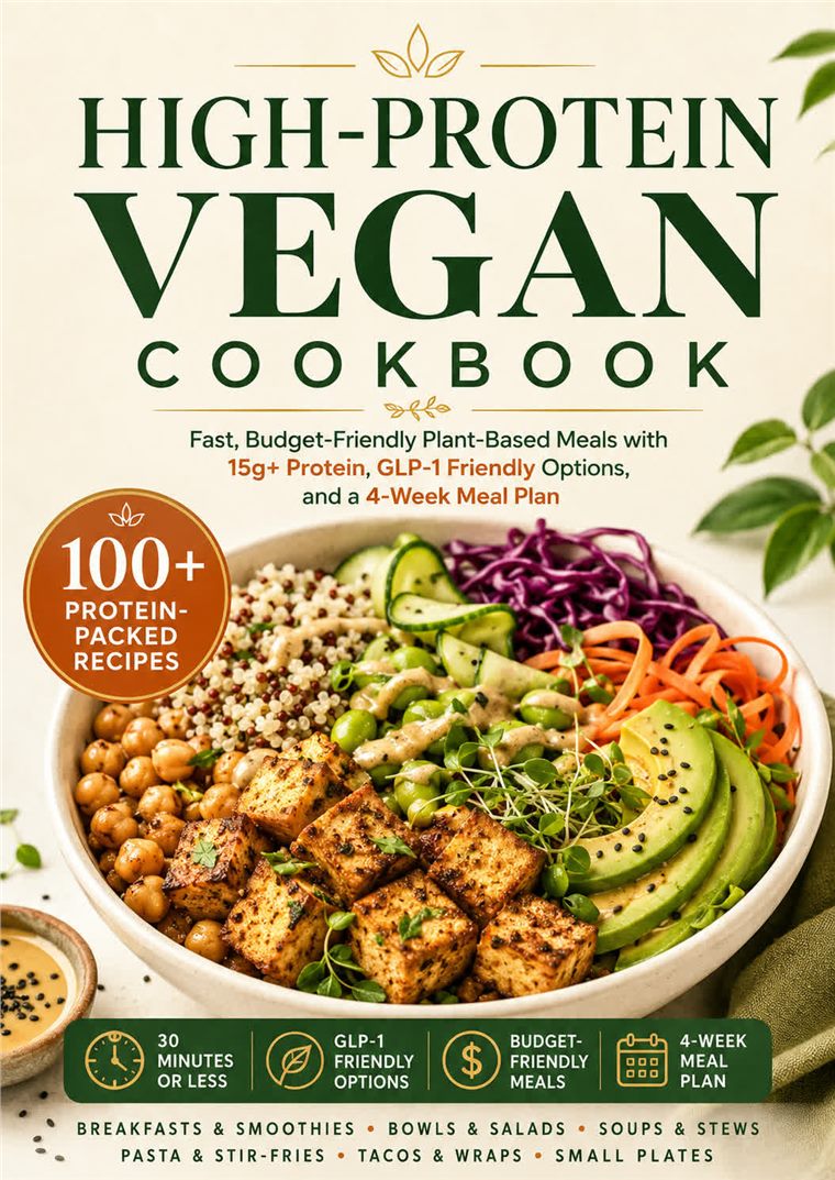 High-Protein Vegan Cookbook cover