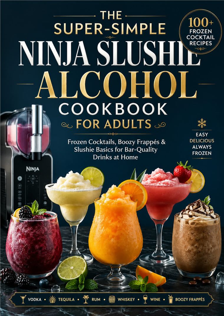 The Super-Simple Ninja Slushie Alcohol Cookbook for Adults cover